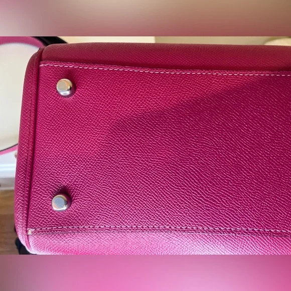 Coach Rowan Satchel Bag With Signature Canvas Strap Pink
